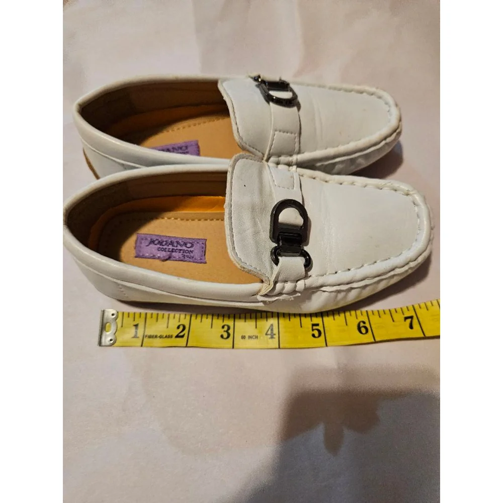 Boys Jordano Collection Loafers Size 11 White Toddler